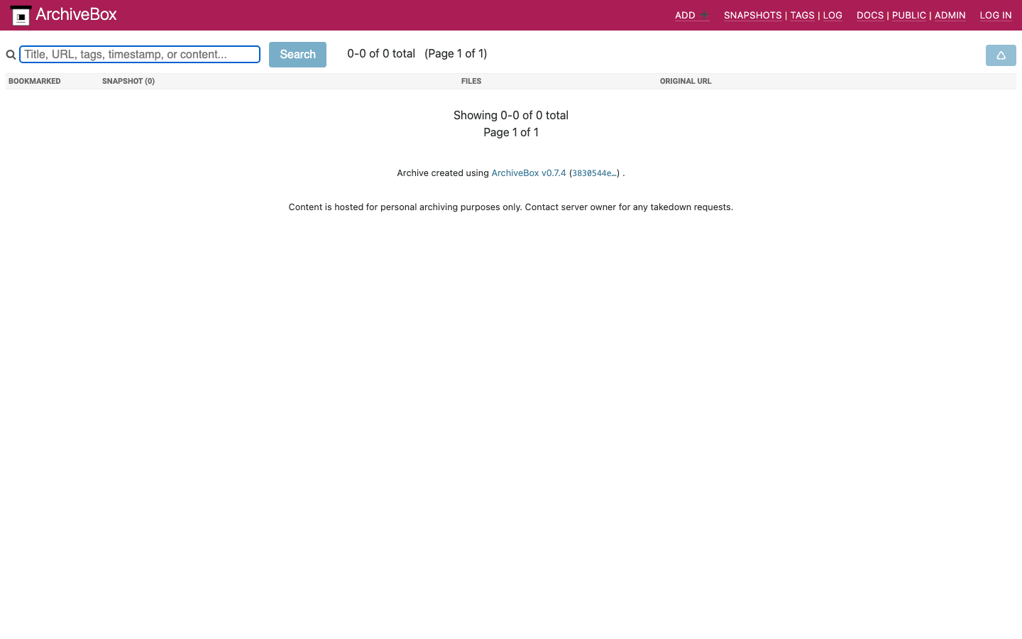 ArchiveBox screenshot
