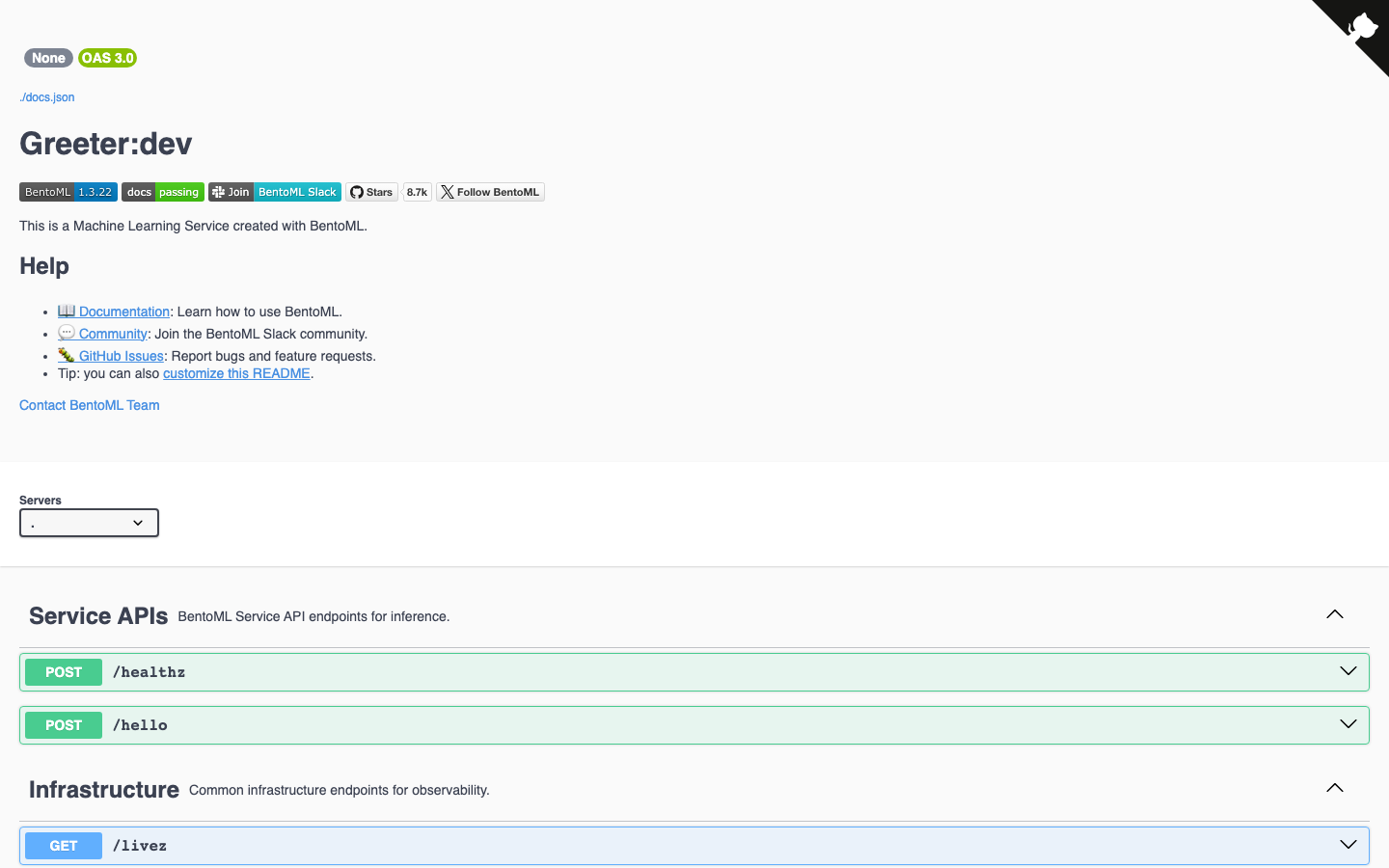 BentoML screenshot