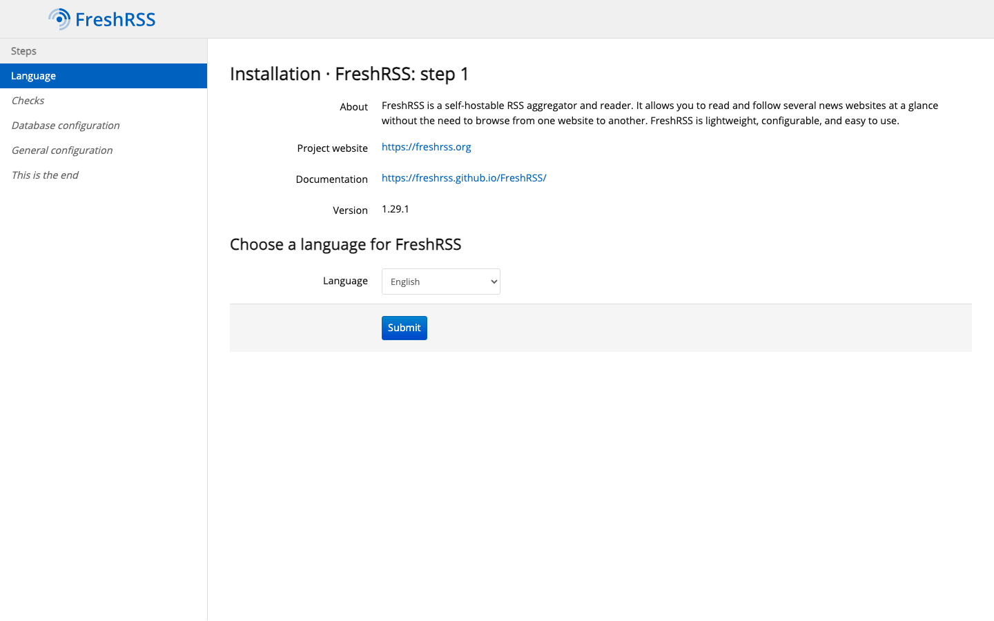 FreshRSS screenshot