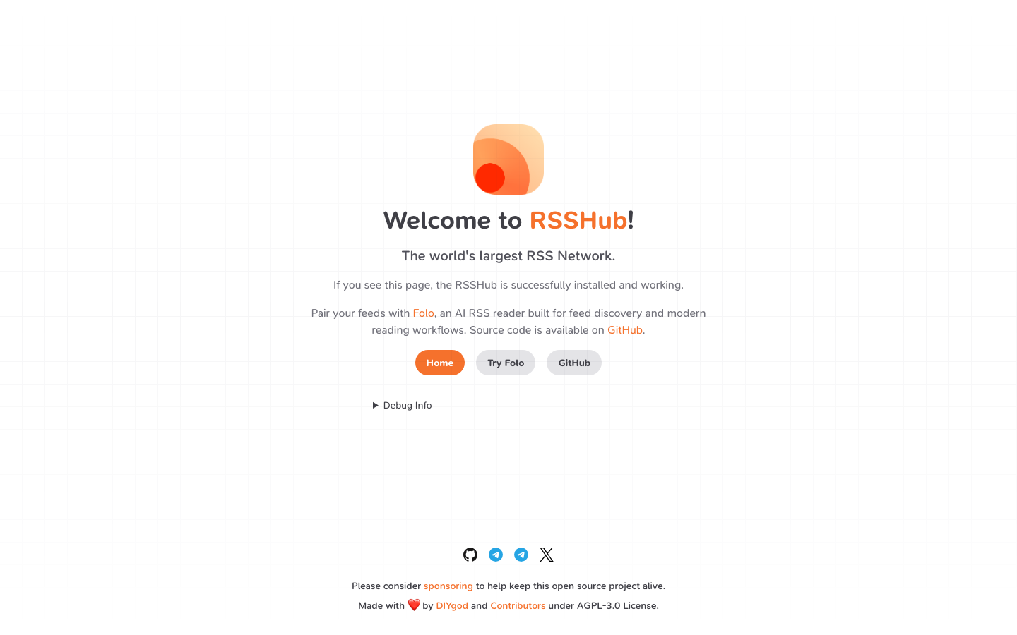 RSSHub screenshot
