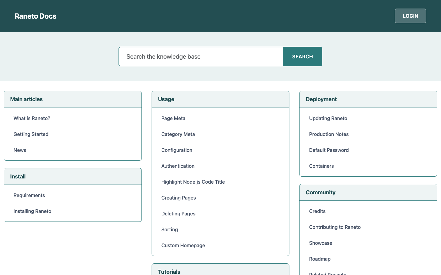 Raneto screenshot