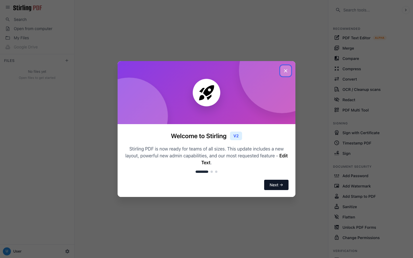 Stirling-PDF screenshot