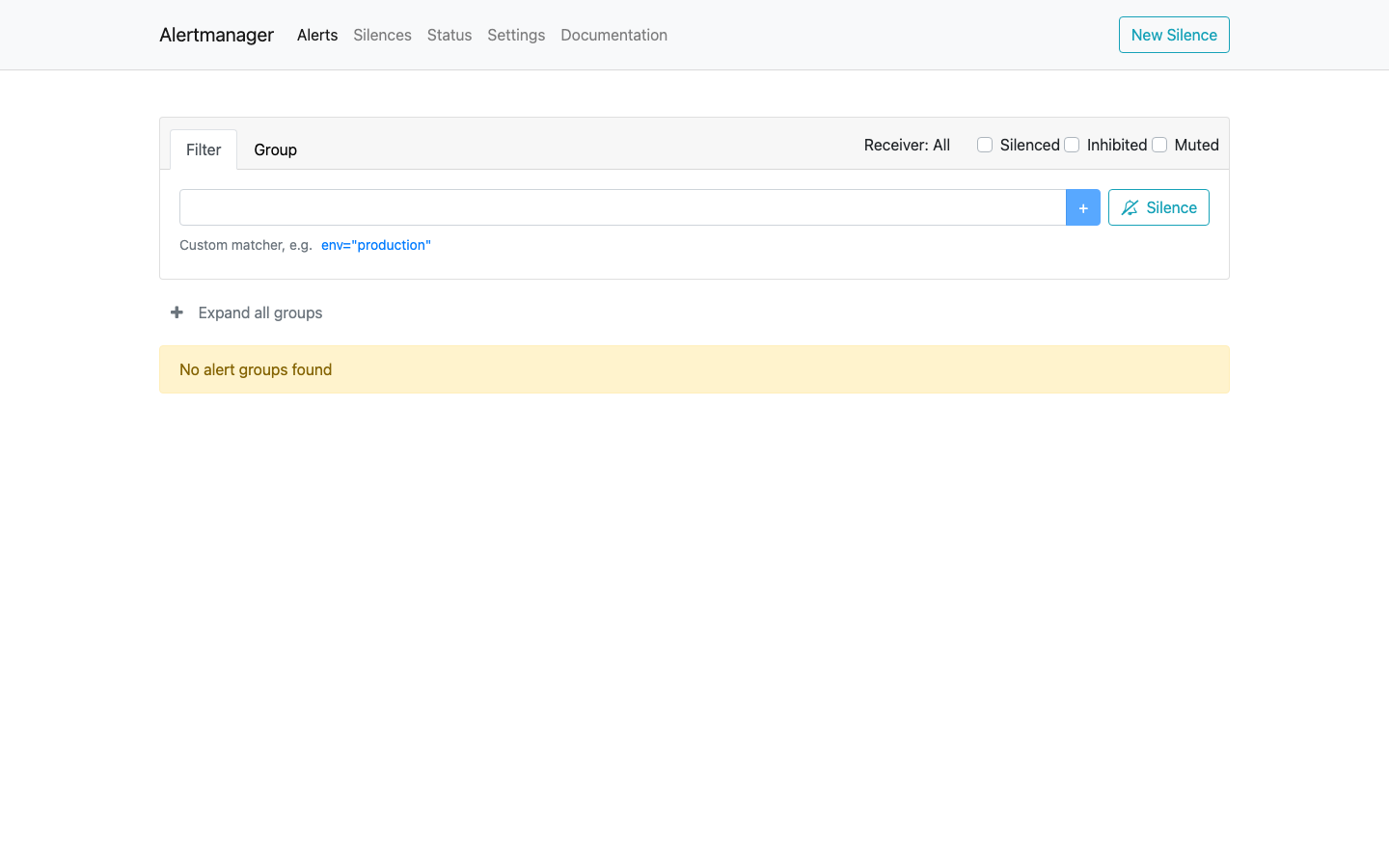 Alertmanager screenshot