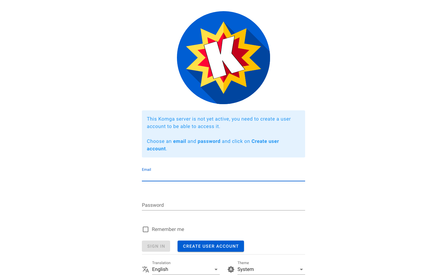 Komga screenshot
