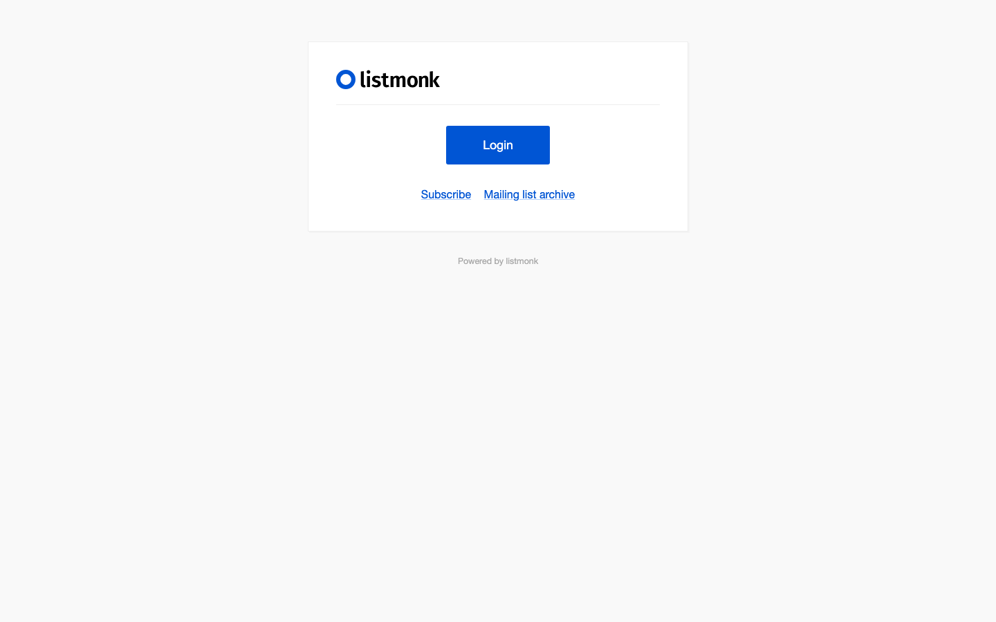 Listmonk screenshot