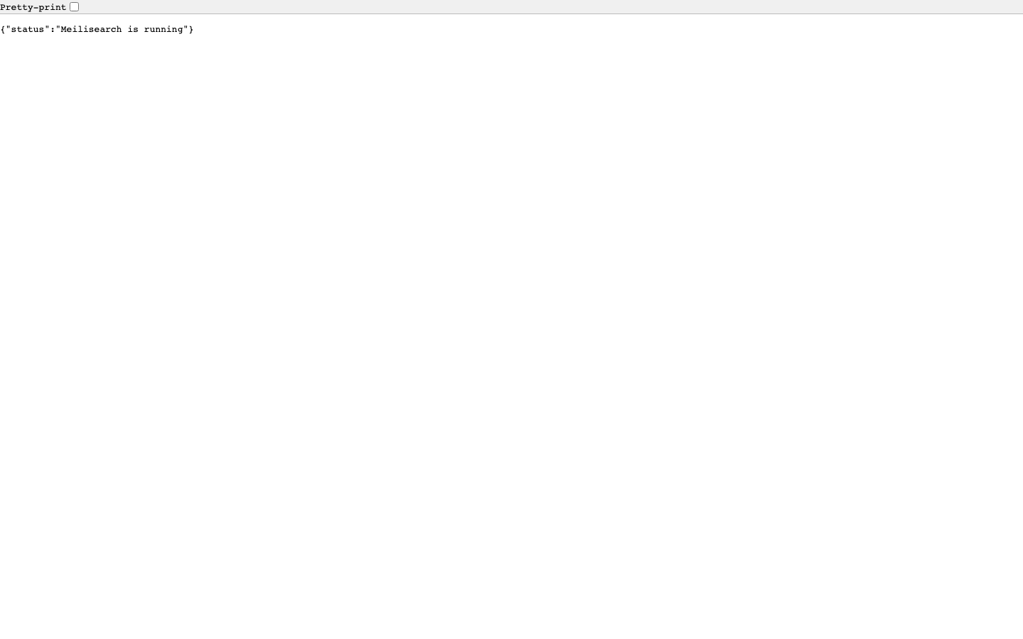 Meilisearch screenshot