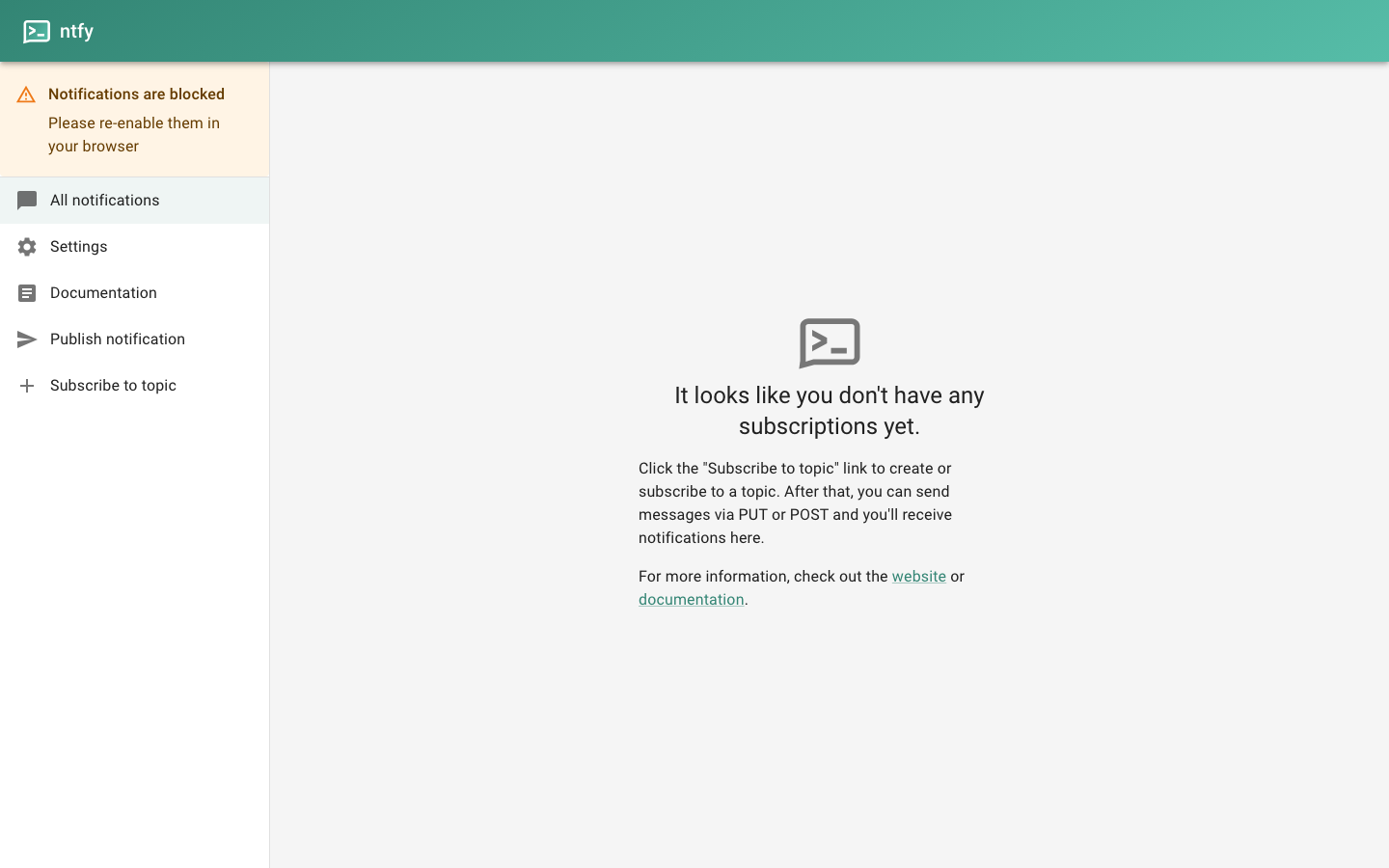 ntfy screenshot