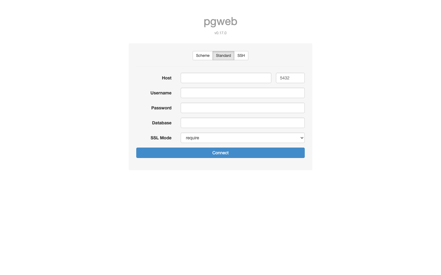 pgweb screenshot