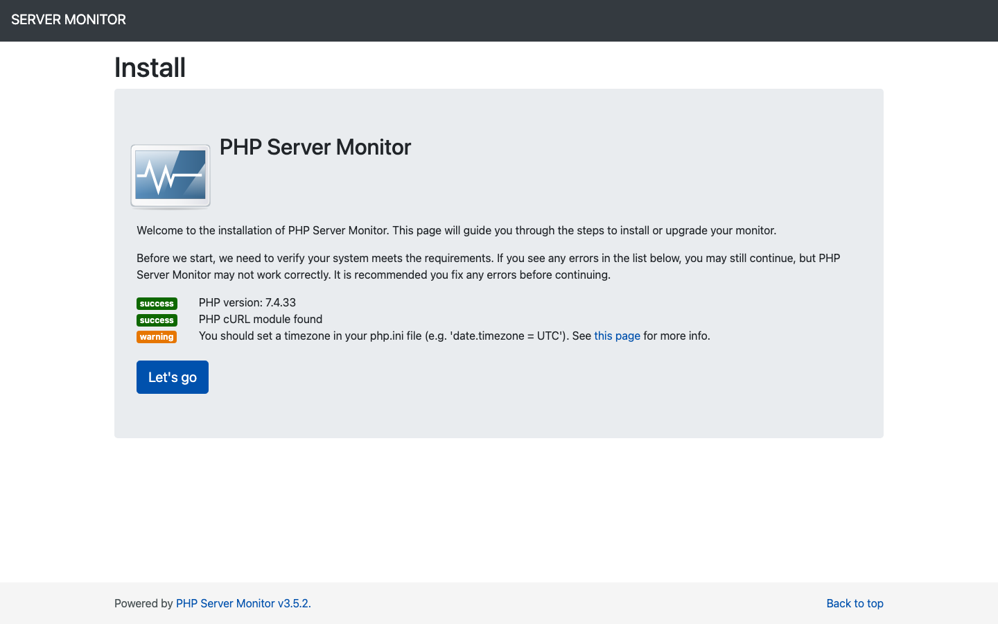 PHP Server Monitor screenshot