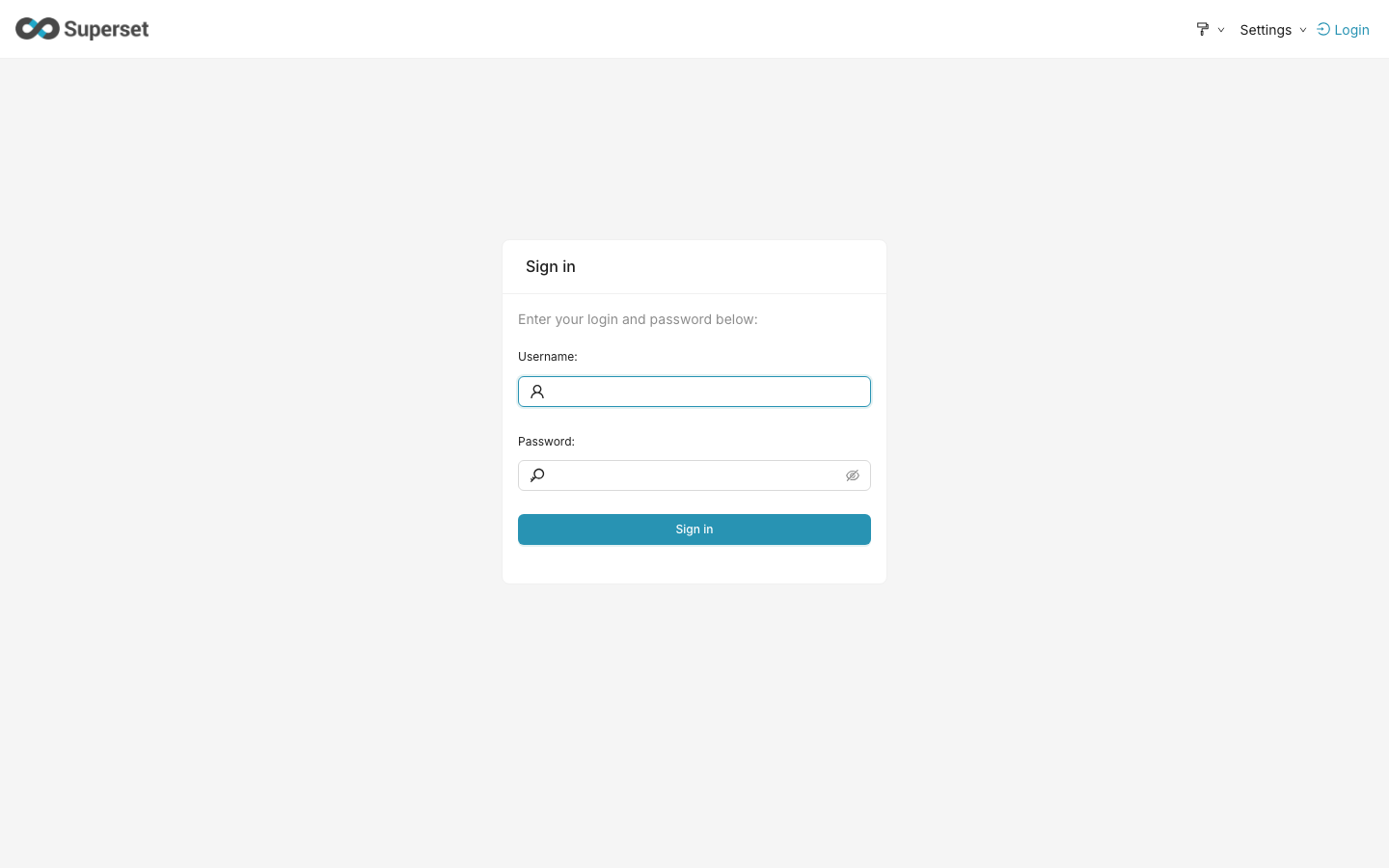 Superset screenshot